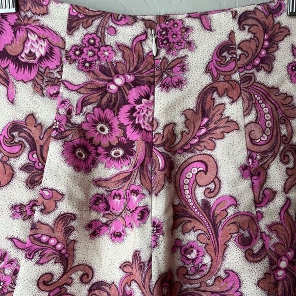 ALEMAIS Shorts Linen Floral Print Purple Shorts Size US 4 - Picture 6 of 10